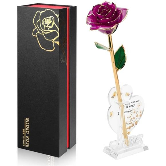 Gift for Women in Her Valentines Day Mothers Day, Resin Preserved Rose - Picture 1 of 7